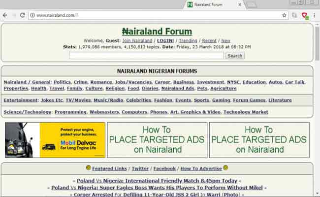 Nairaland Forum Com Login 2023 Www Nairaland Com Details